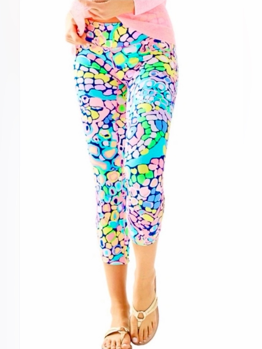 Lilly Pulitzer Cropped Weekender Luxletic Yoga Leggings in Gypsy Jungle!